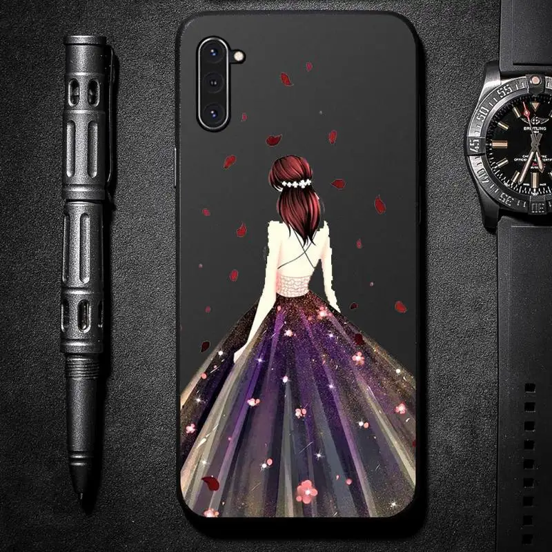 

Dress wedding girl Phone Case For Samsung galaxy S A note 6 7 8 9 10 20 31 40 50 51 71 edge plus 5G