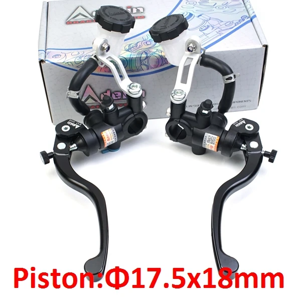 black 17.5mm Adelin PX1 поршень 14 16 17,5 19 мм Радиальные мотоциклетный главный цилиндр тормозной муфты рычаг 7/" 22 мм для yamaha mt03 ниндзя 1000 R6 - Цвет: black 17.5mm