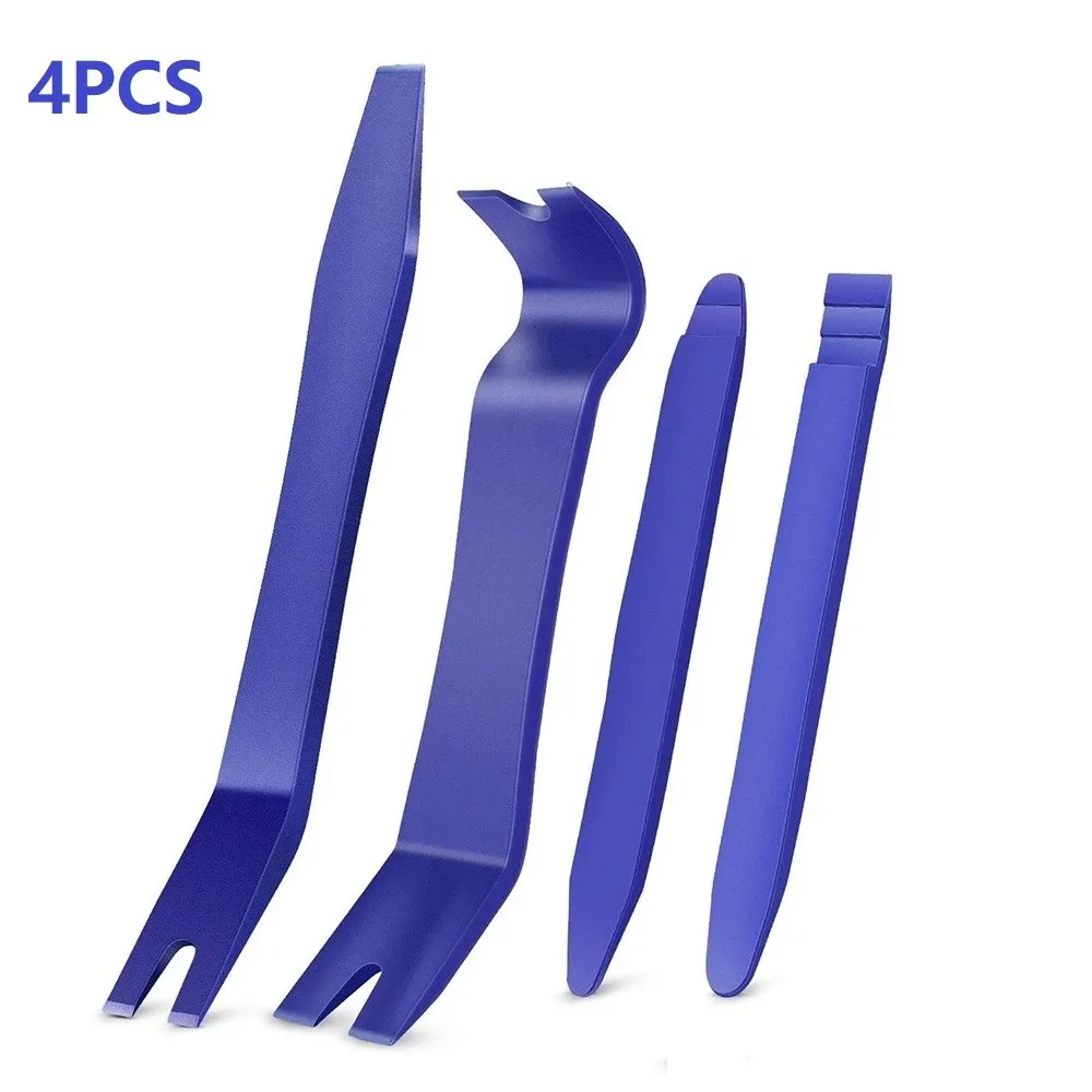 

4pcs Car Door Clip Panel Audio Video Dashboard Removal Kit Installer Prying Tool Navigation Disassembly Automobile Nail Puller