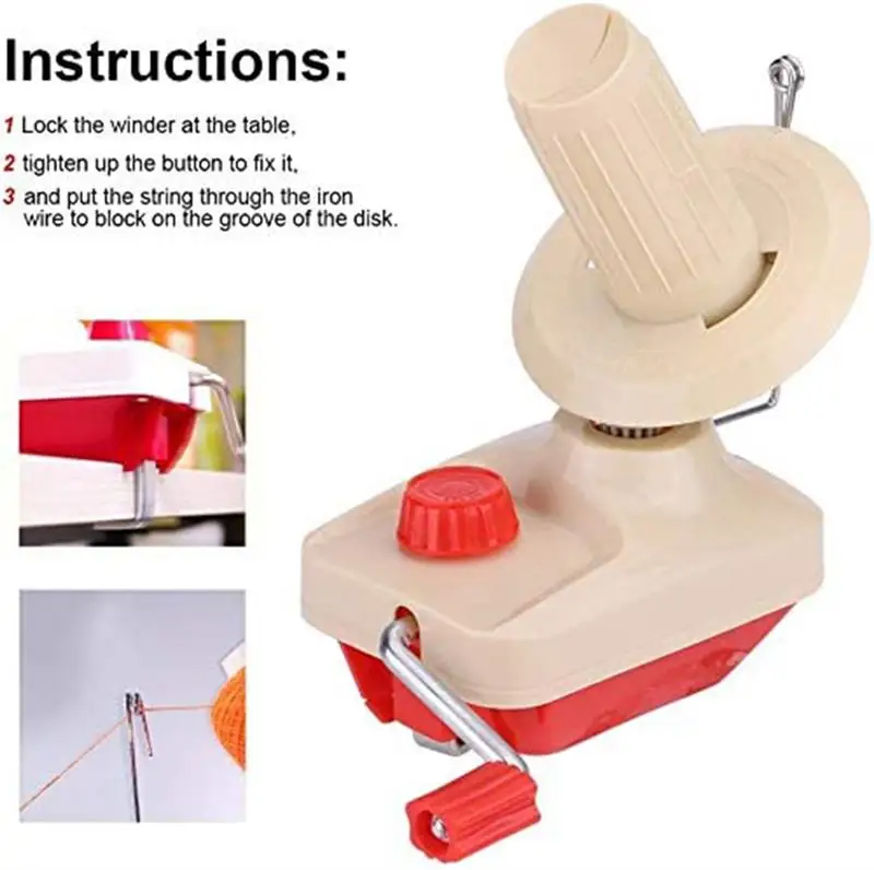 

Portable Knitting Machine Handheld Yarn Winder Fiber String Line Ball Winding Manual Wool Winder Sewing Accessories Dropshipping