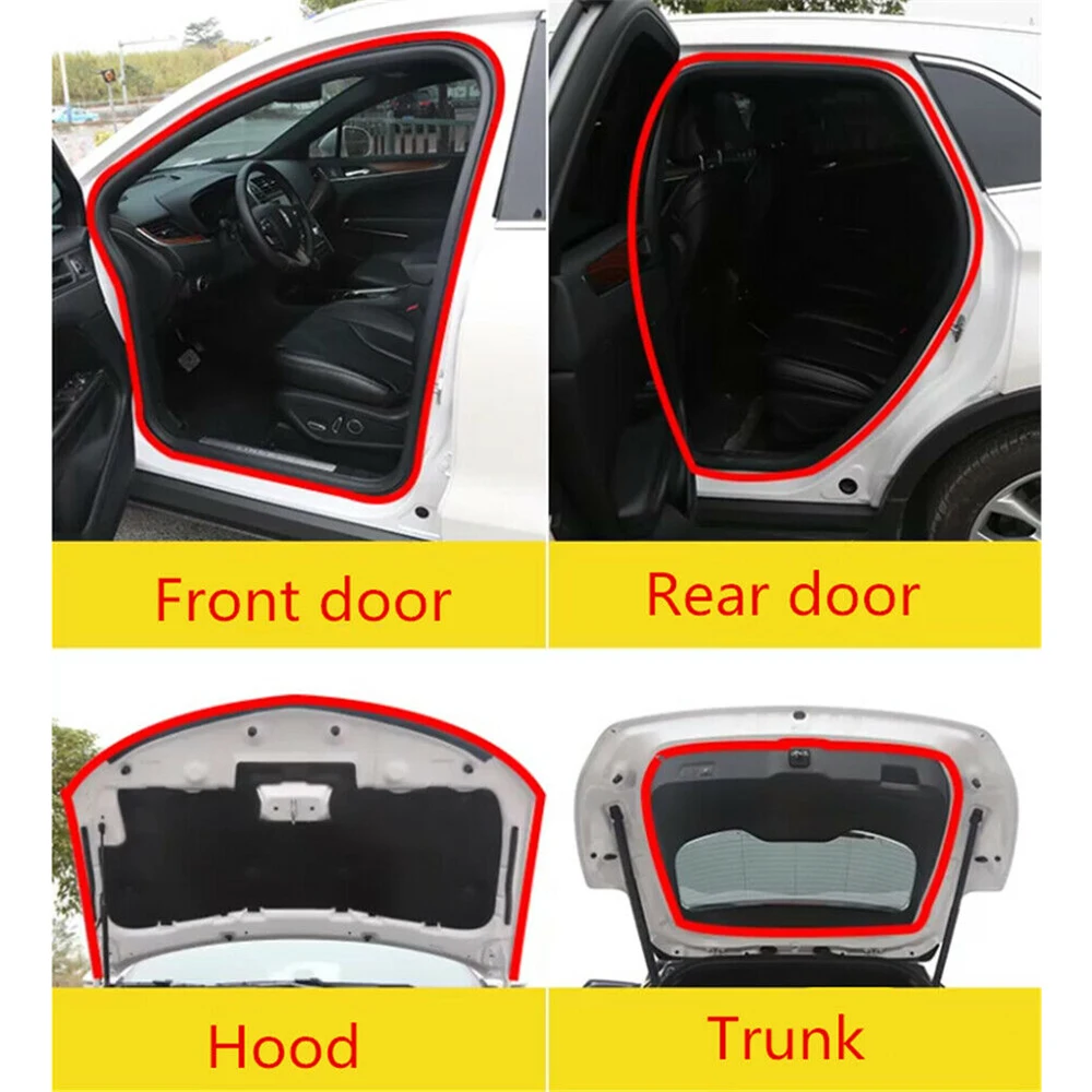 

Universal Sealing Strip Accessories Auto Black Door Edge 10 Meter Moulding