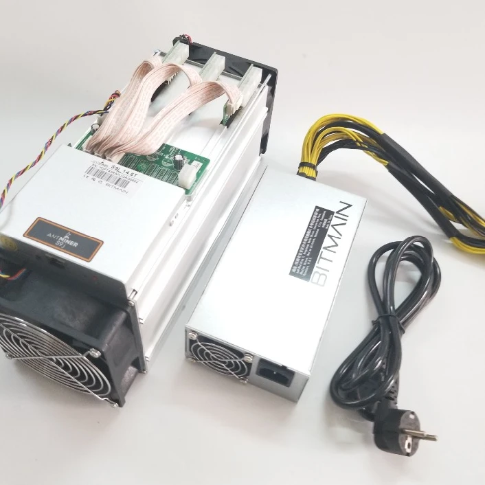 Б/у Bitmain Antminer SHA 256 1350W 14 5 T 14T S9j SIC bitcoin miner с блоком питания|Блок-чейн/майнер| |