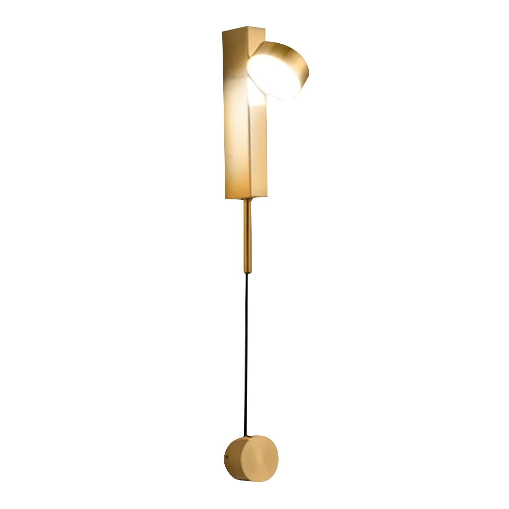 

Hotel Home Decor Stairs Nordic Style Rotation Dimming Sconces Balcony Bedroom Knob Switch LED Wall Light Living Room Iron Art