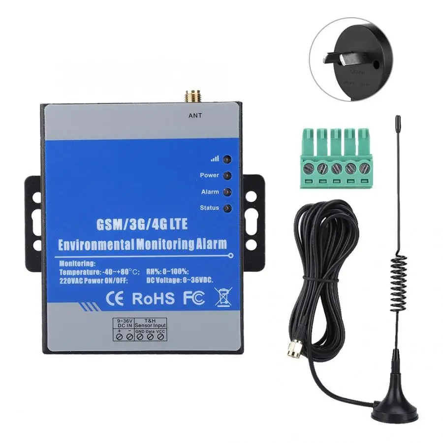 RTU5023 GSM сигнализация с датчиком температуры и влажности поддержкой