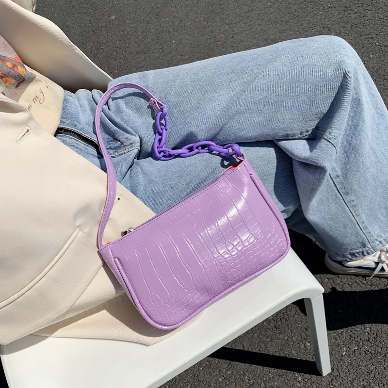 Маленькие сумки на плечо из искусственной кожи с цепочкой карамельных цветов для