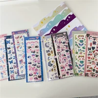 korean ins cartoon cat flower cute stickers girl children diy paster notebook stationery anime decorative sticker kawaii labels