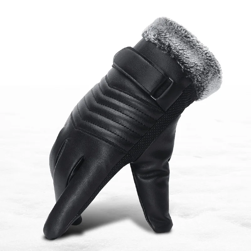 Мужские перчатки с сенсорным экраном мужские флисовые теплые зимние для бега