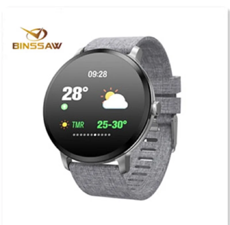 Смарт часы BINSSAW V11 IP67 водонепроницаемые умные с закаленным стеклом фитнес трекер