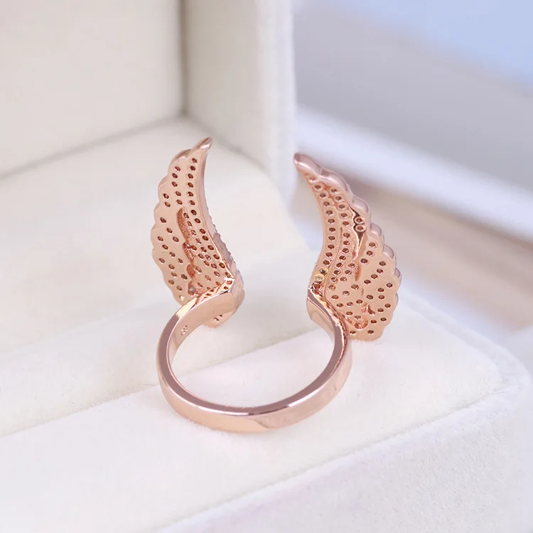 

New European and American jewelry wings angel elegant temperament, fashion, exaggerated sweet open ring female