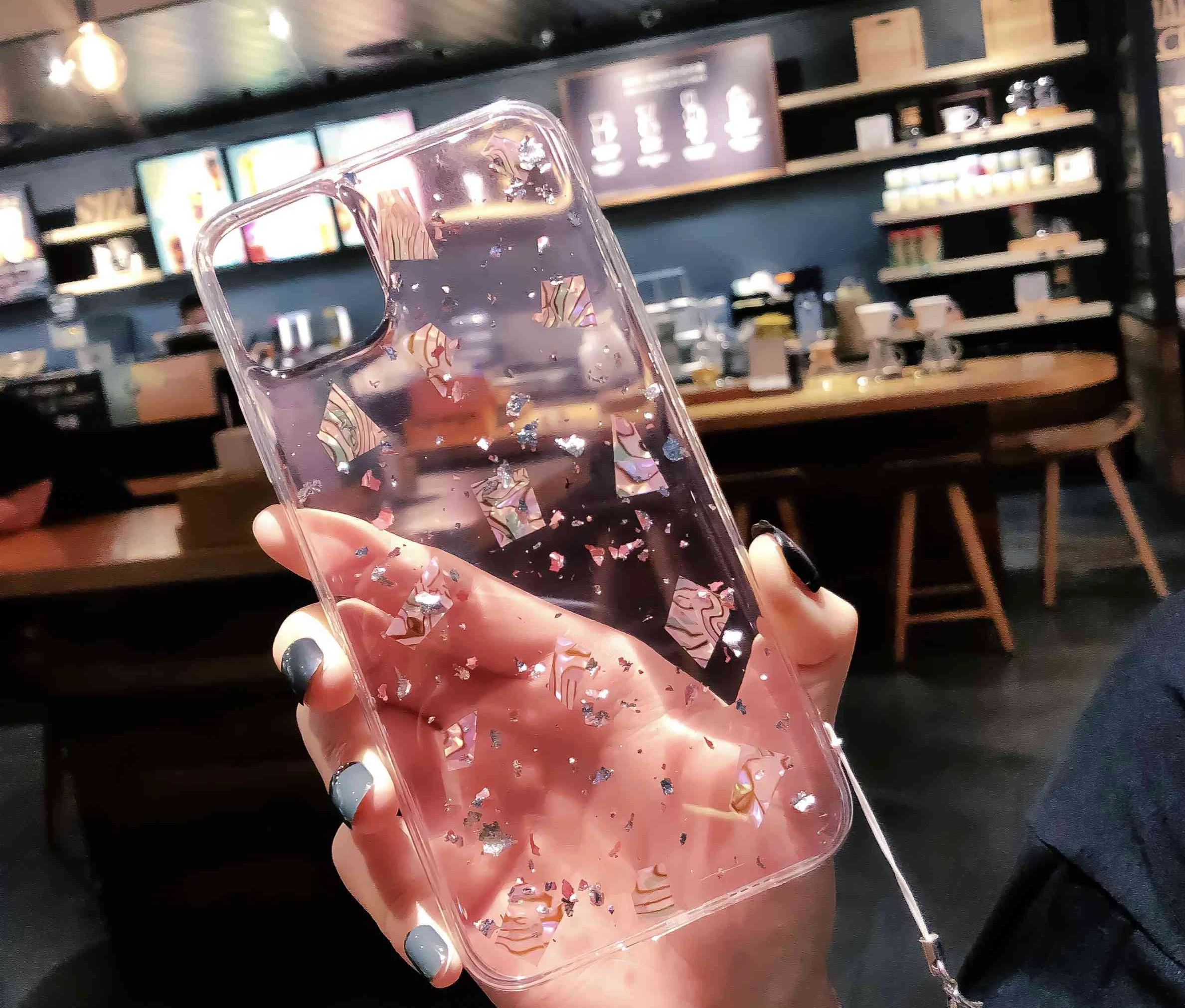 Новинка 2020 блестящие Чехлы для Samsung Galaxy S9 S8 Plus Note 8 9 прозрачный чехол с серебряной