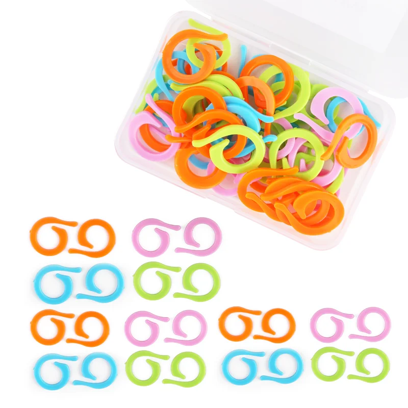 

LMDZ Knitting Crochet Markers with Plastic Box, 20 Pcs Small + 20 Pcs Large Stitch Marker Ring, Sewing Accessories for DIY