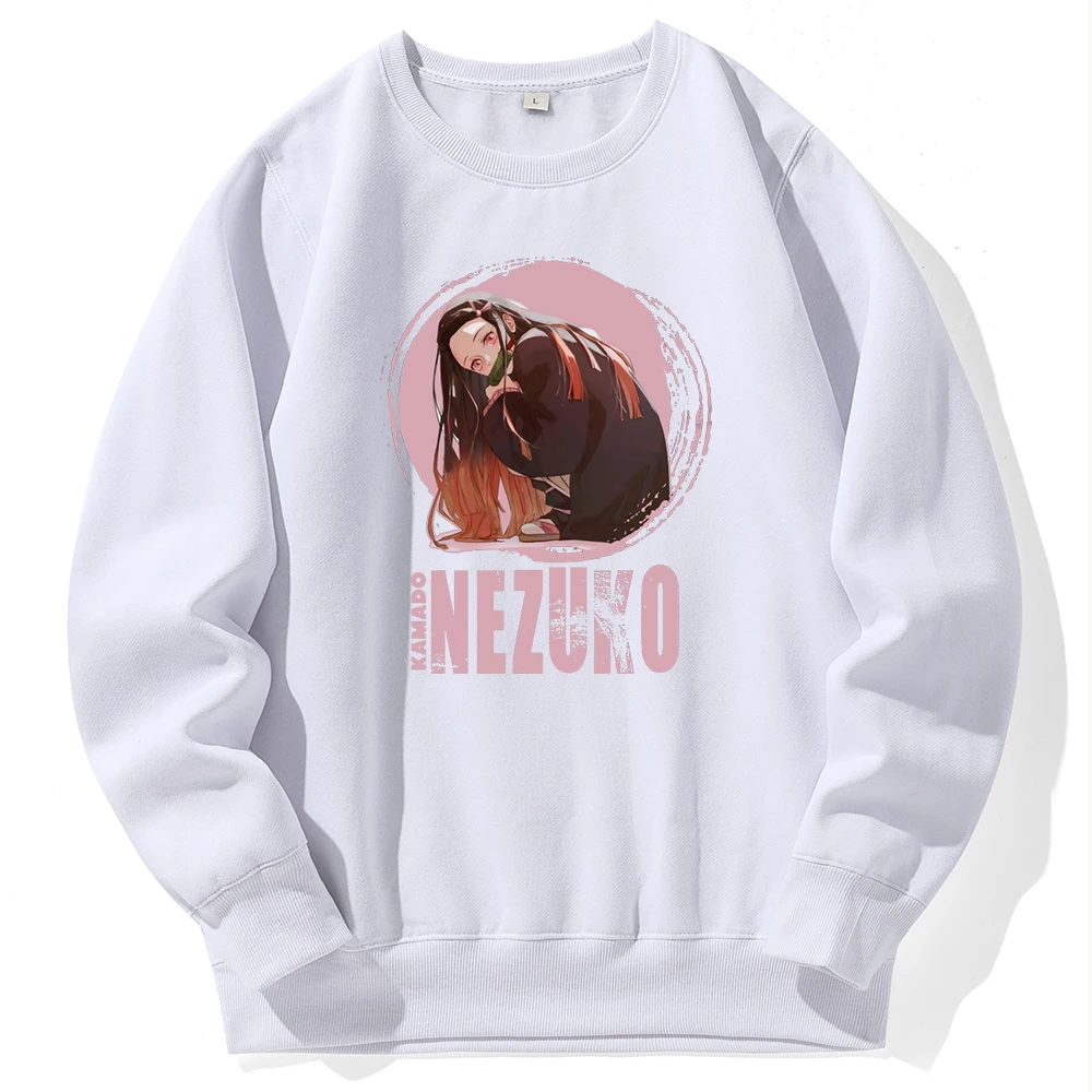 

Женская толстовка с капюшоном, розовая толстовка в стиле Харадзюку, с изображением рассекающего демонов, Женский пуловер, уличная одежда в ...