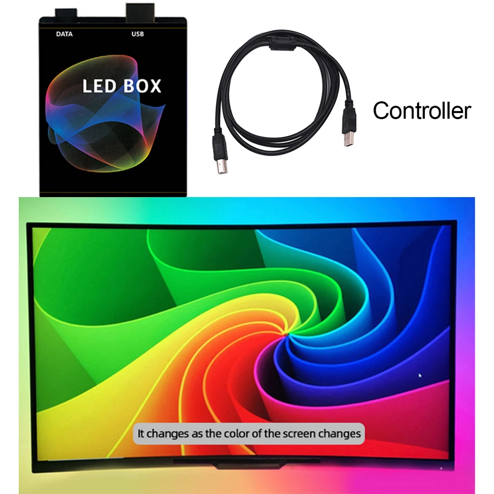 ЖК-монитор WS2811 WS2812B SK6812 с RGB-подсветкой для ПК 5 в постоянного тока | Освещение