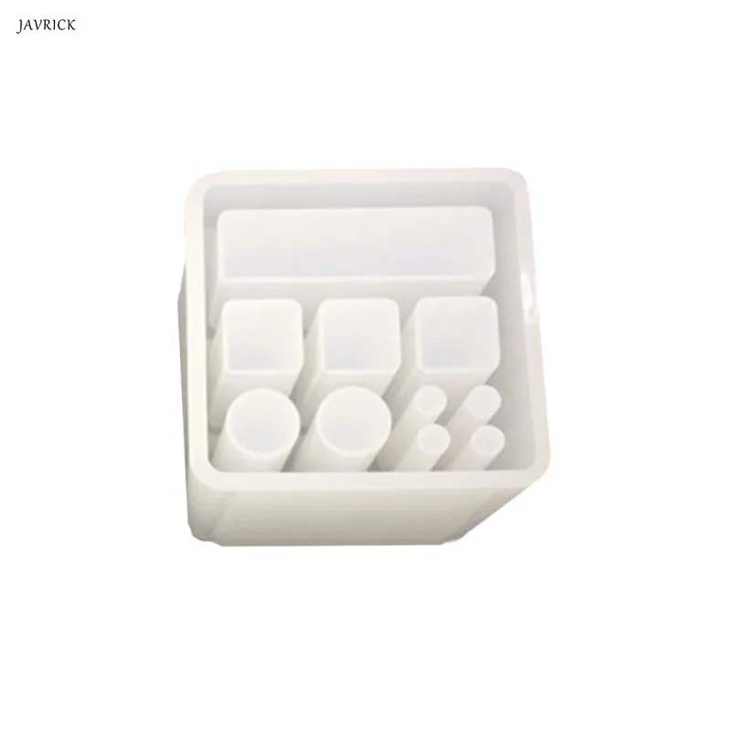 

Jewelry Resin Molds DIY Crystal Epoxy Round Square Plaid Lipstick Storage Box Making Silicone Mold
