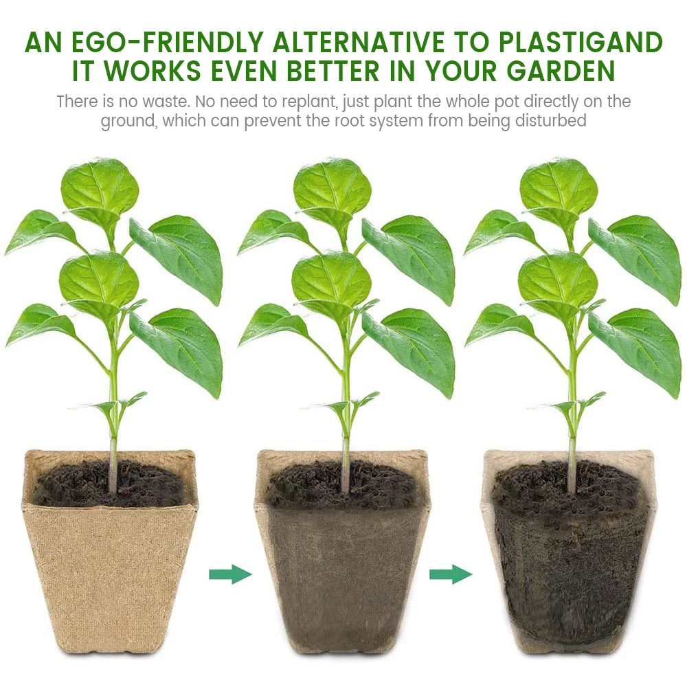 10 шт. сетки пластин Behogar биоразлагаемые семян стартер кокосовый торф горшки