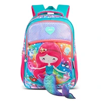 3d mermaid school backpacks for girls bookbags lightweight cute cartoon kids schoolbags