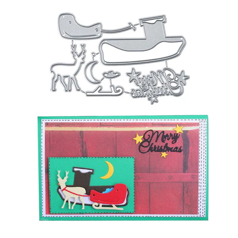 InLoveArts рождественские сандалии с лосями и оленями металлические Вырубные штампы