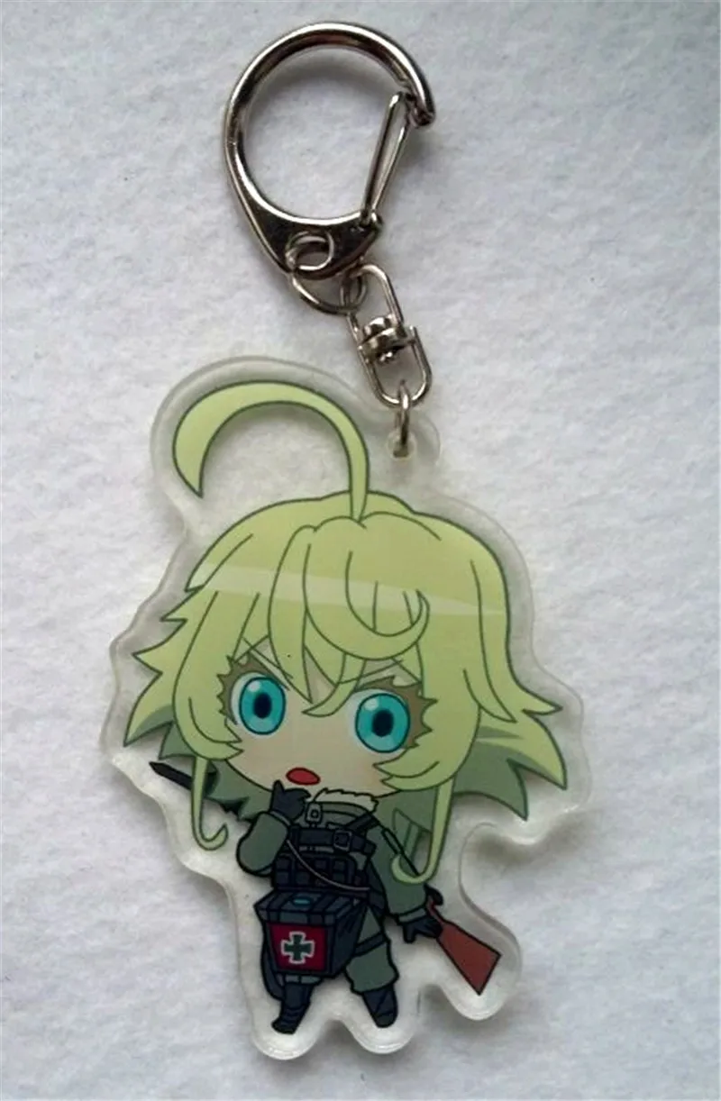 Брелок для ключей с героями аниме персонажами мультфильмов Youjo Senki Tanya von degurecaff