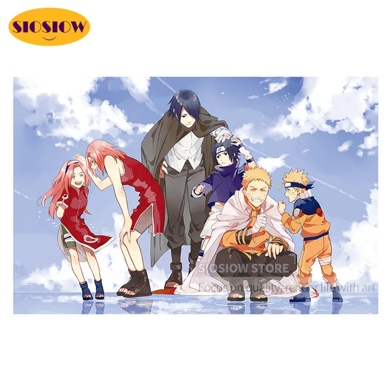 5D DIY алмазная живопись японское аниме Наруто Саске Сакура фигурка Полная работа 3D