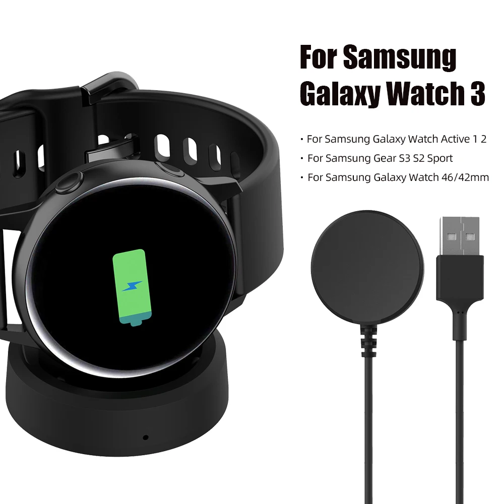 Беспроводное зарядное устройство для Samsung Gear S3/S2 Galaxy Watch Active 1/2|Смарт-аксессуары| |