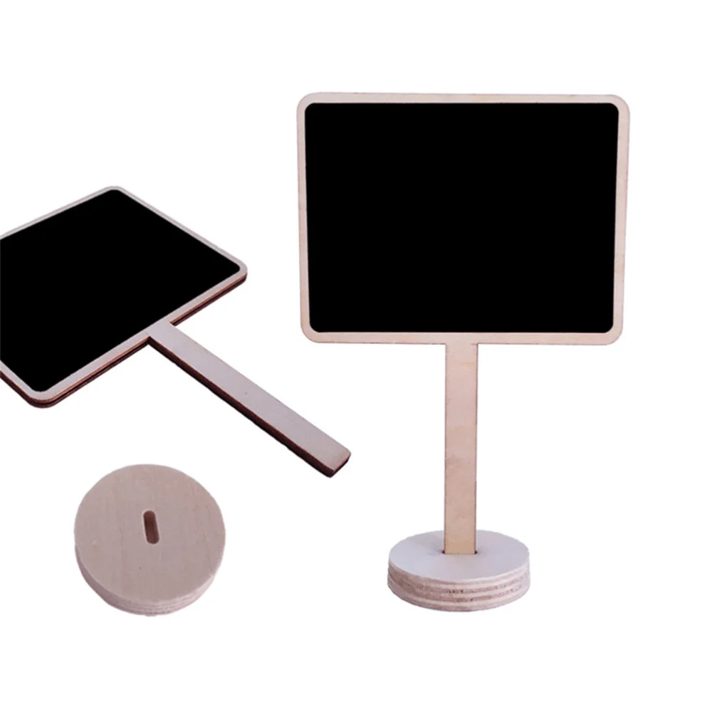 

10PCS Mini Wooden Chalkboard with Stand Blackboard Sign Place Holder for Wedding Decoration