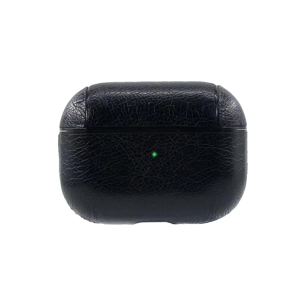 Черный Airpodspro, чехол для гарнитуры, 3 поколения, для мобильного телефона, беспроводная Bluetooth гарнитура, чехол с кожаным жестким чехлом, чехол для гарнитуры телефона - Цвет: Черный