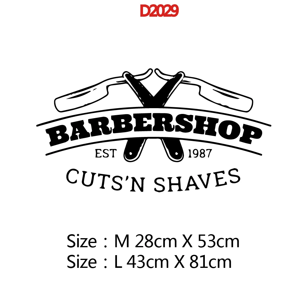 Style8 Мультяшная Парикмахерская переводная наклейка Съемная виниловая наклейка на стену плакат для стрижки комнаты Декор виниловые наклейки на стены Парикмахерская обои - Цвет: Style8