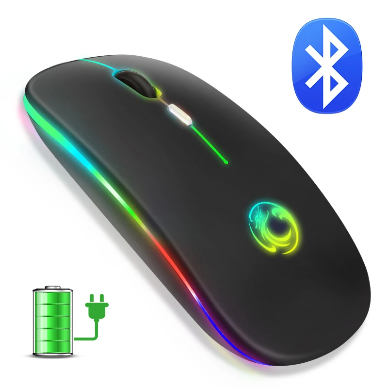

Wireless Mouse Bluetooth Mouse Wireless Computer Mouse RGB Rechargeable Ergonomic LED Backlit Mause Silent Mice For Laptop PC