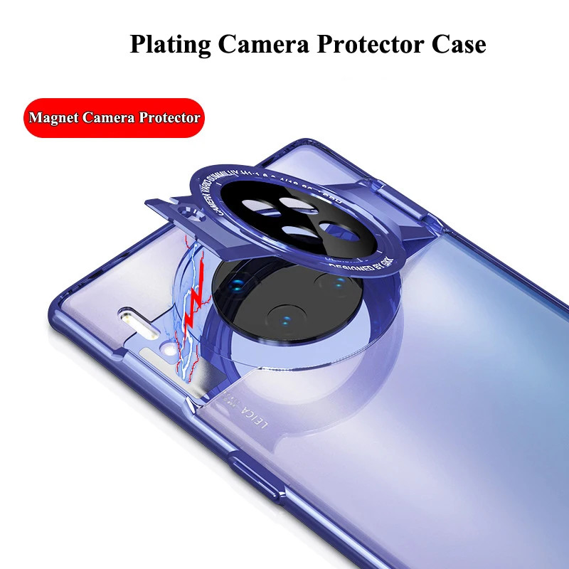 Чехол для Huawei Mate 30 Pro 5G роскошный жесткий прозрачный Магнитный защитный чехол