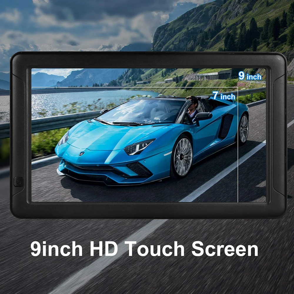 GPS навигация для автомобиля 9 дюймов HD емкостный ЖК дисплей сенсорный экран 256 Мб/с