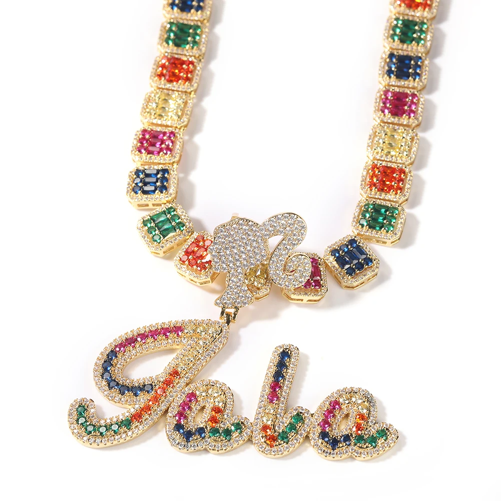 Женское Ожерелье с радужными пузырями TBTK украшение индивидуальным именем в