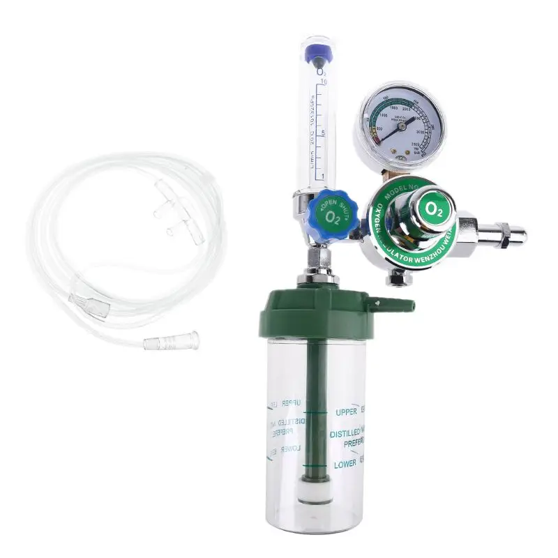 

D7WA Buoy Type CGA540 Oxygen Pressure Regulator O2 Pressure Reducer Gauge Flow Meter for Oxygen Inhaler Gas Regulator CGA-540