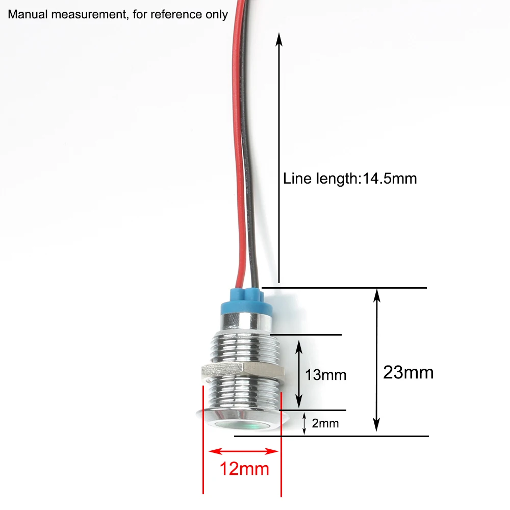 Светодиодный металлический индикатор светильник Single/double color Customized 12 мм