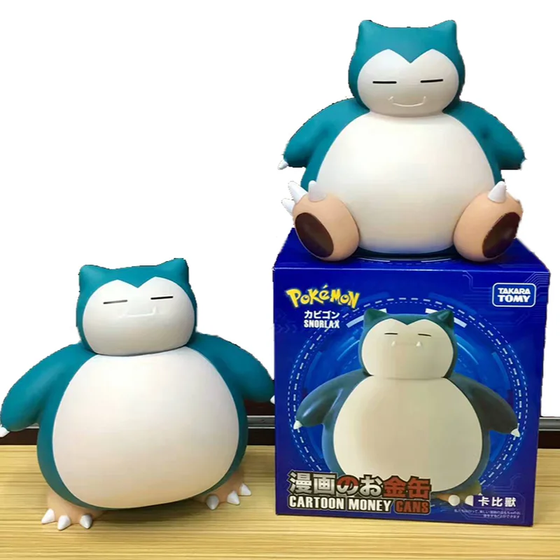 Takara Tomy Doll Toys for Children Pokemon Monster 15cm Snorlax Piggy Bank Collectible Action Figure Pocket Monsters Dolls | Игрушки и