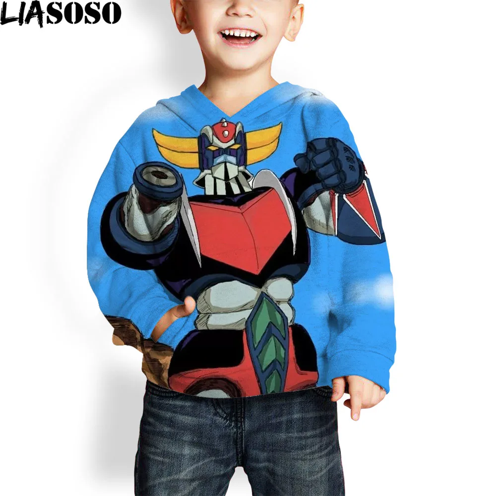 

New Goldorak Hoodies UFO Robot 3D Print Sweatshirt Anime Grendizer Hoodie Men Women Funny Streetwear Harajuku Kids Boy Clothes