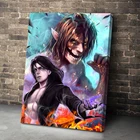 Плакат на холсте, HD принты, аниме атака на Титанов, живопись, Эрен джингер, картины, модульный современный стиль, настенное искусство, домашний декор для гостиной