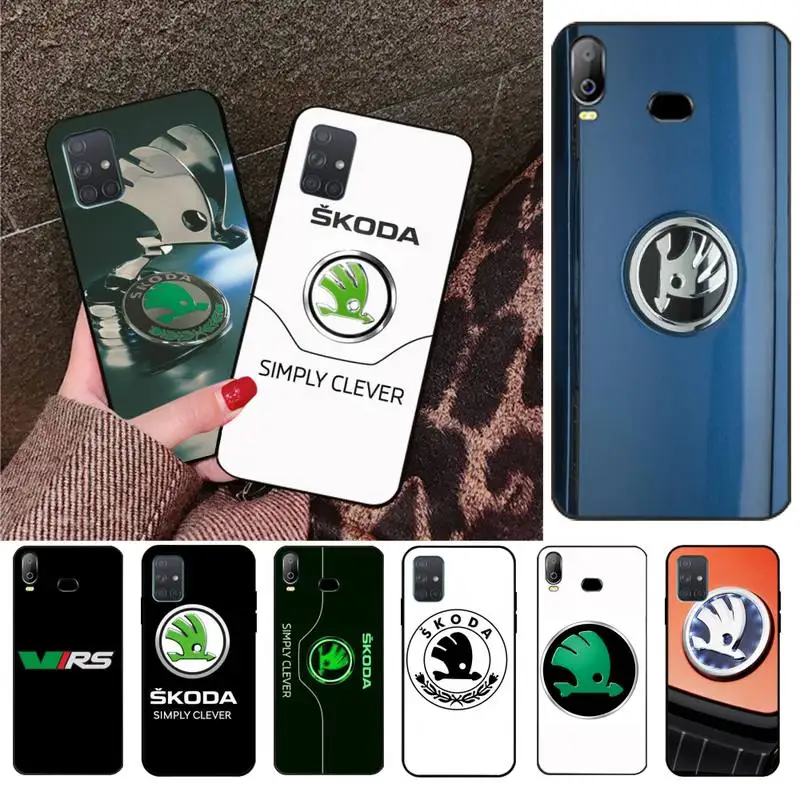 HUAGETOP марки автомобиля Skoda OCTAVIA III черный чехол для мобильного телефона Samsung Galaxy A01