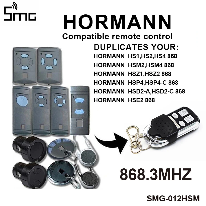 

20шт Дубликатор пульта дистанционного управления HORMANN 868 для HSM4 868 HSE2 868 HSE4 868 HORMANN 868 Открыватель ворот