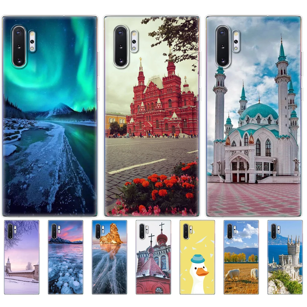 

Case For Samsung Galaxy Note 10 silicone Note10 plus Cover Cases TPU Funda For Samsung Note 10 plus Phone Cases bags winter