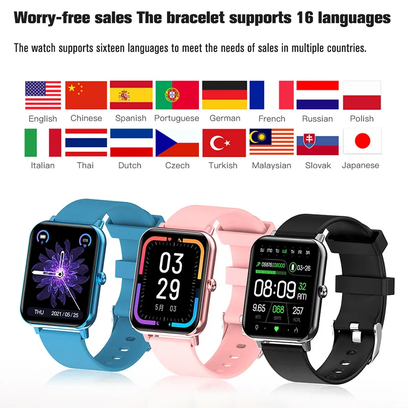 CHYCET 2021 Call ID Display Smart Watch Sport Smartwatch Men Women Sleep Heart Rate Monitor Reminder Watches For IOS Android
