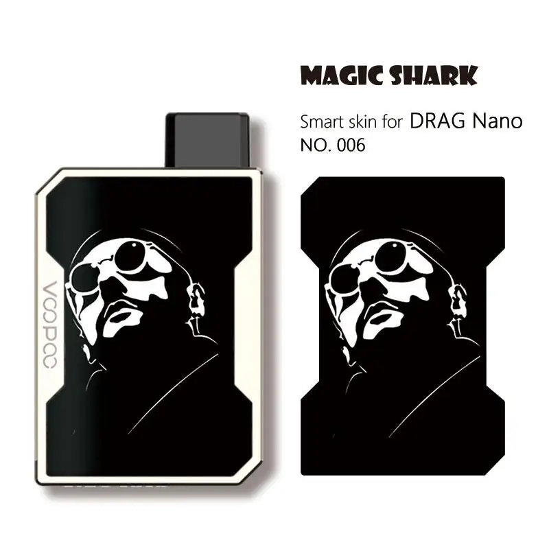 Magic Shark PVC 2.5D Iron Man Butterfly Captain American Sexy Woman Wtaerproof Case Sticker Skin for Voopoo Drag Nano 001-017 - Цвет: 006