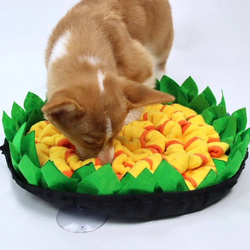 

Pet Dog Snuffle Mat Nose Smell Training Blanket Sniffing Pad Slow Feeding Bowl