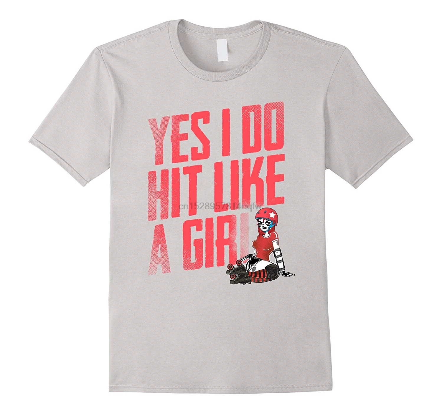 Мужская футболка Yes I Do Hit Like A Girl роликовая Derby для скейтера RT женские