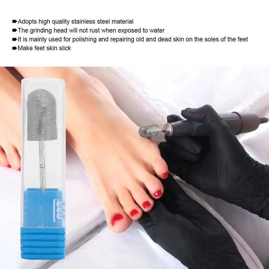 

1set Stainless Steel Foot Nail Drill Bit Sanding Polishing Foot Dead Skin Removal Manicure Exfoliation Remove Calluses