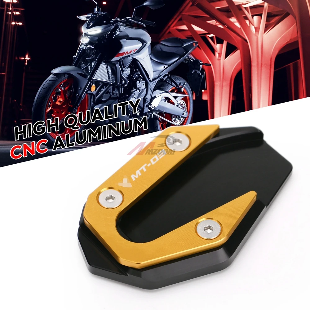 

Motorcycle Accessories CNC Side Stand Plate Kickstand Extension Pad Enlarger For YAMAHA YZF R3 R25 MT25 MT03 2015-2018