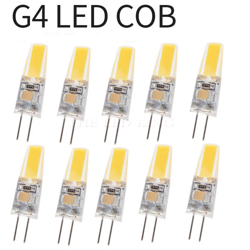 10pcs Dimmable COB G4 Bulb LED 6W 10W AC 220V ACDC 12V Lamp Crystal Light Lampadine Lampara Ampoule Zarovka | Лампы и освещение