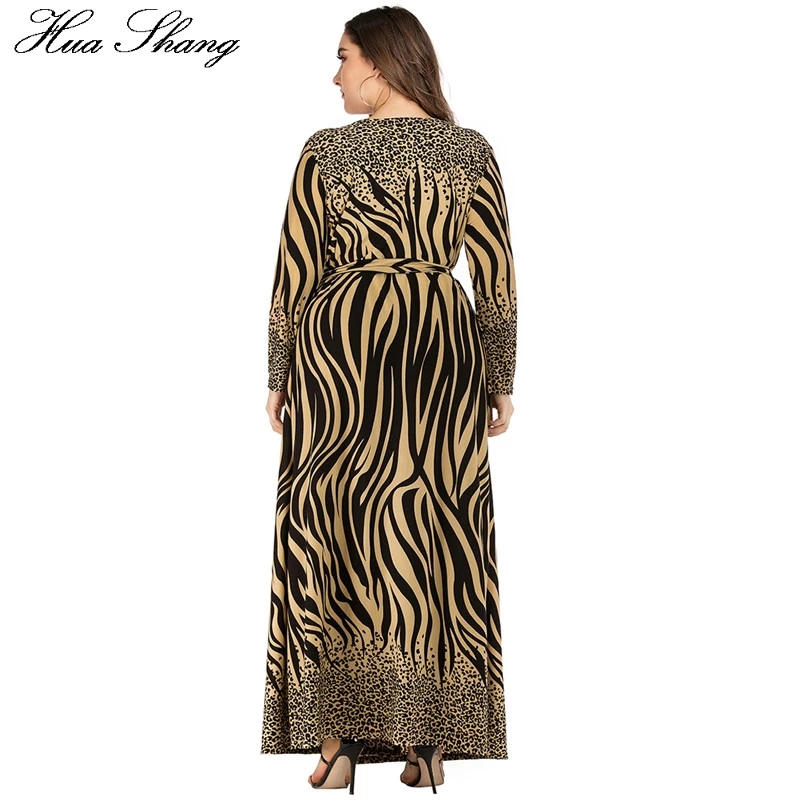 Женское платье с V-образным вырезом и поясом повседневное длинное в полоску