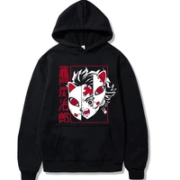 tanjiro kamad print hoodies anime demon slayer cosplay pullovers sweatshirt men women casual loose streetwear hip hop sweater