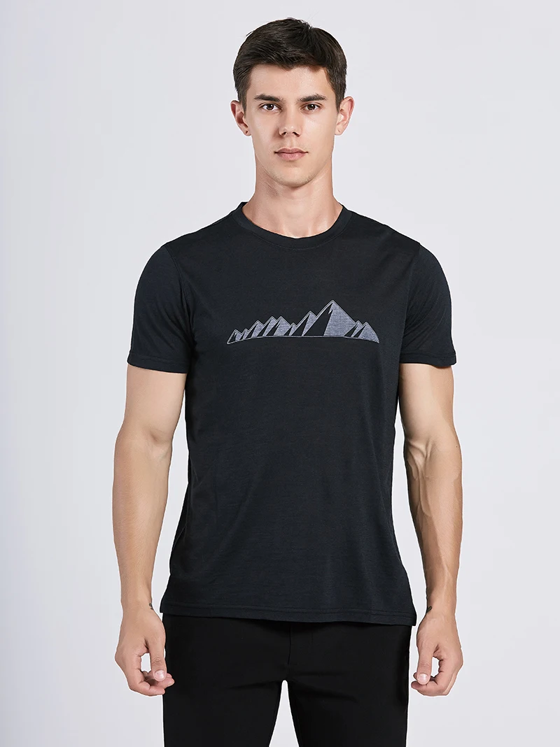 

Men's Printed T-shirt Soft and Lightweight Moisture Wicking Deodorant Sports T-shirt Men's All-match Fashion Trend Polyester