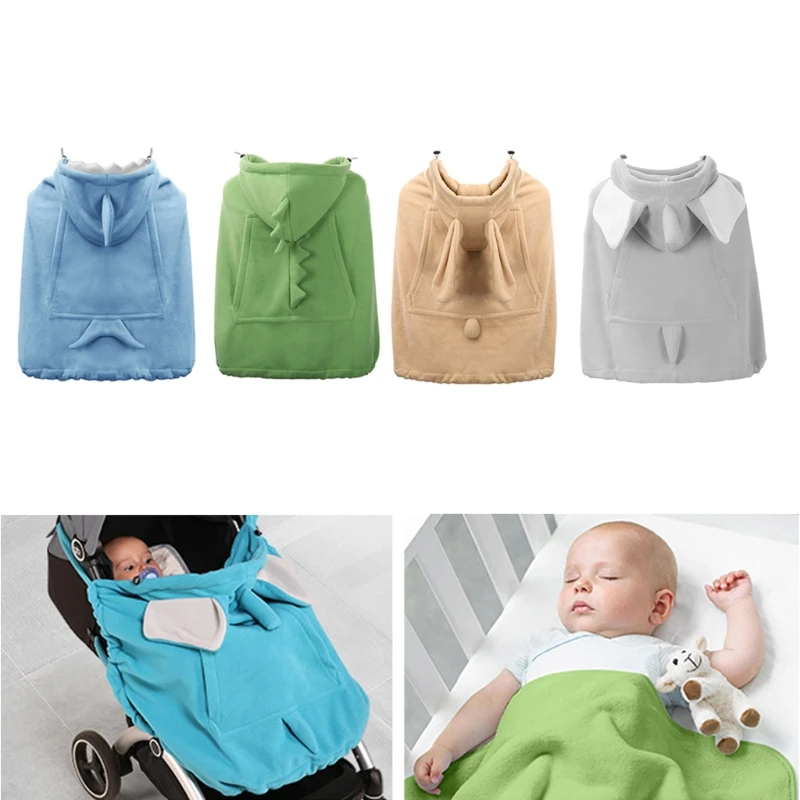 

Baby Carrier Cover Hooded Stretchy Cloak Multifunctional Baby Cartoon Cloak Windproof Newborn Thicken Warm Stroller Cover